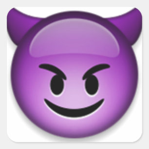 Naughty Emoji face Square Sticker