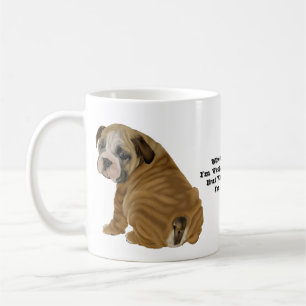Naughty English Bulldog Puppy Coffee Mug