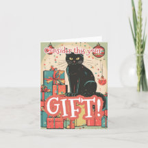 Naughty Funny Black Cat Christmas