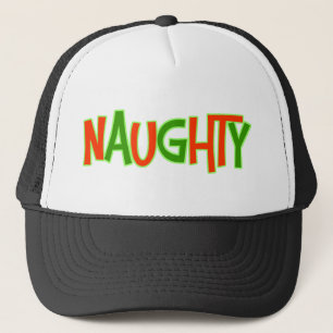 Naughty Funny Christmas Trucker Hat