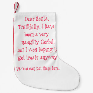 Naughty Gerbil Small Christmas Stocking