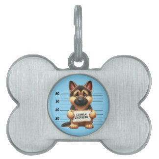 Naughty German Shepherd Pet ID Tag