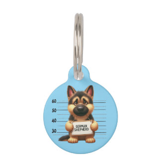 Naughty German Shepherd Pet Tag