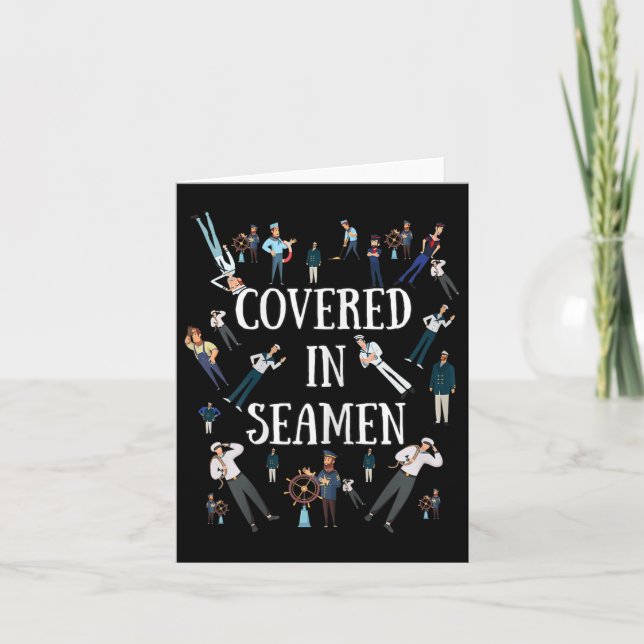 Naughty Gifts For Women Covered In Seamen Funny He Card (Front)