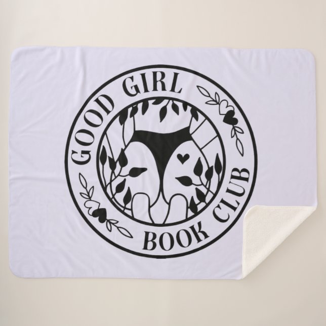 Naughty Girl Book Club Sherpa Blanket  (Front (Horizontal))