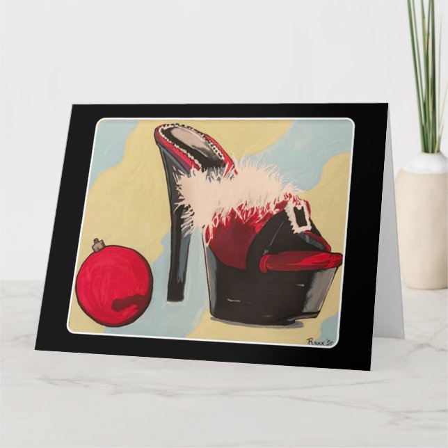 Naughty Girl Christmas 2020 Painting on a Card (Front)