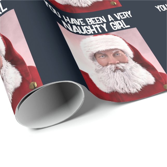  NAUGHTY GIRL CHRISTMAS SANTA WRAPPING PAPER (Roll Corner)
