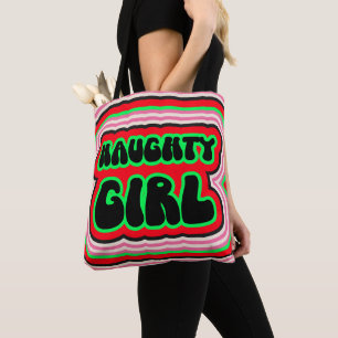 NAUGHTY GIRL CHRISTMAS TOTE BAG