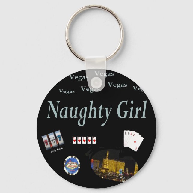 Naughty Girl Las Vegas Keychain (Front)