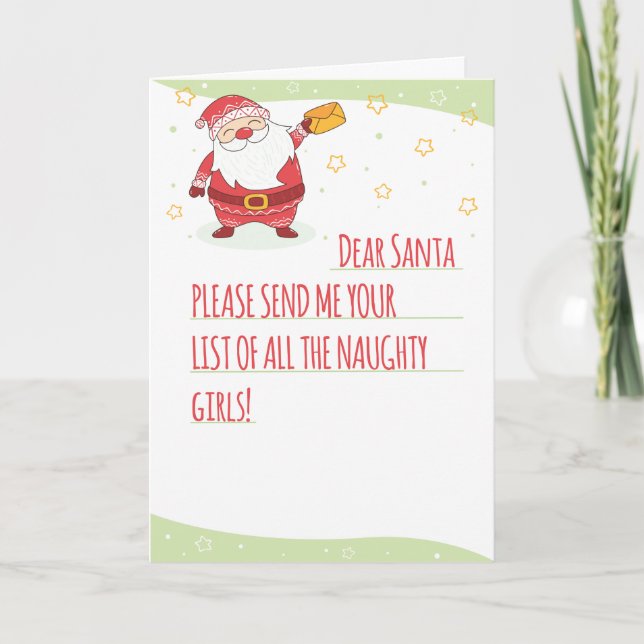 Naughty Girl List Holiday Card (Front)