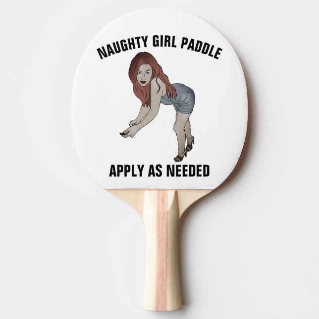NAUGHTY GIRL PADD;LE Ping Pong Paddles (Front)