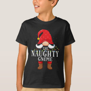 Naughty Gnome Matching Christmas Family Pajama T-Shirt