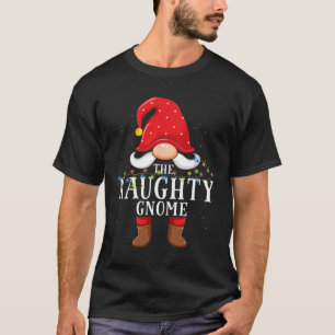 Naughty Gnome Matching Christmas Family Pajama T-Shirt