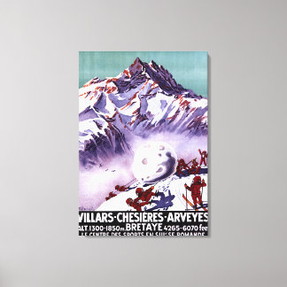 Naughty Gnomes Making Giant Snowball Poster Canvas Print
