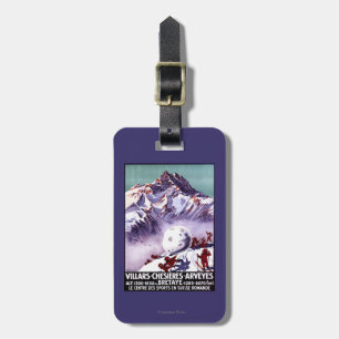 Naughty Gnomes Making Giant Snowball Poster Luggage Tag