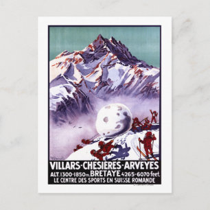 Naughty Gnomes Making Giant Snowball Poster Postcard