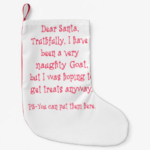 Naughty Goat Small Christmas Stocking
