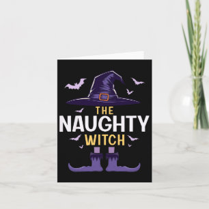 Naughty Halloween Witch Group Matching Costume  Card