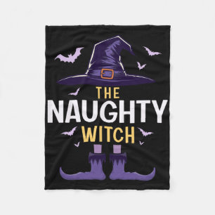 Naughty Halloween Witch Group Matching Costume Fleece Blanket