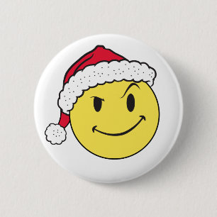 Naughty Happy Face 6 Cm Round Badge