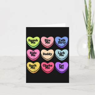 Naughty Heart Candy Daddy Spank Me Adult Humor Cou Card