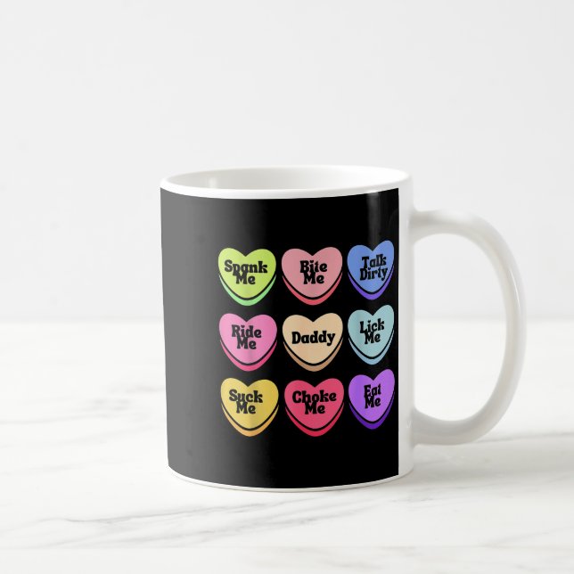 Naughty Heart Candy Daddy Spank Me Adult Humor Cou Coffee Mug (Right)