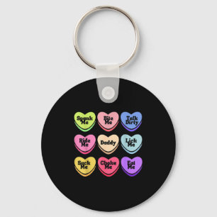 Naughty Heart Candy Daddy Spank Me Adult Humor Cou Key Ring