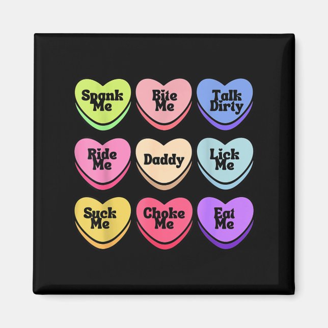 Naughty Heart Candy Daddy Spank Me Adult Humor Cou Magnet (Front)