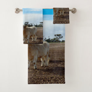 Naughty Highland Cows Ate Crop, Bath Towel Set