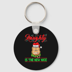 Naughty Is The New Nice Christmas Santa Xmas Premi Key Ring