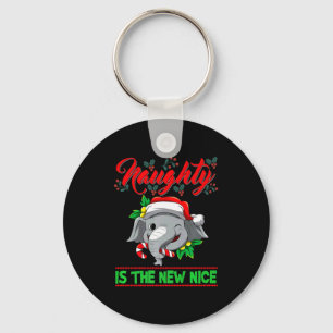 Naughty Is The New Nice Christmas Santa Xmas Premi Key Ring