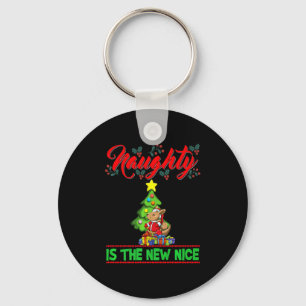 Naughty Is The New Nice Christmas Santa Xmas Premi Key Ring