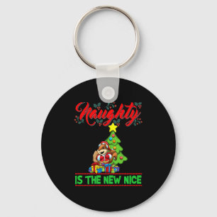 Naughty Is The New Nice Christmas Santa Xmas Premi Key Ring