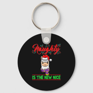 Naughty Is The New Nice Christmas Santa Xmas Premi Key Ring