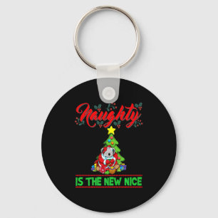 Naughty Is The New Nice Christmas Santa Xmas Premi Key Ring