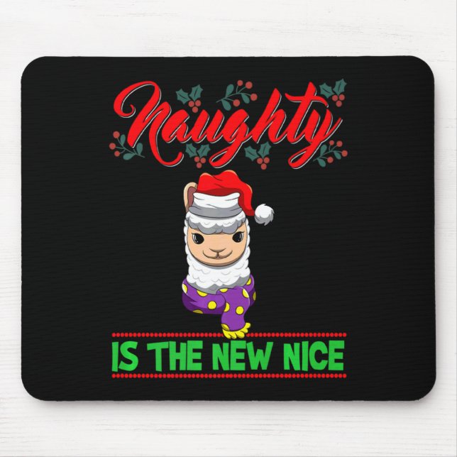 Naughty Is The New Nice Christmas Santa Xmas Premi Mouse Mat (Front)