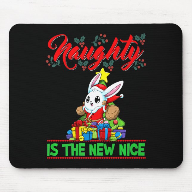Naughty Is The New Nice Christmas Santa Xmas Premi Mouse Mat (Front)
