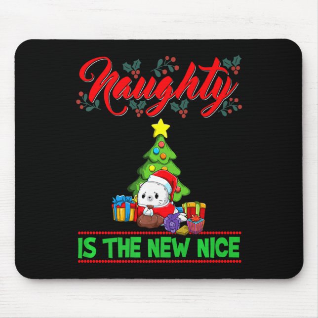 Naughty Is The New Nice Christmas Santa Xmas Premi Mouse Mat (Front)