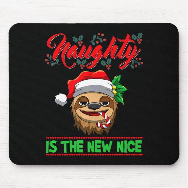 Naughty Is The New Nice Christmas Santa Xmas Premi Mouse Mat (Front)