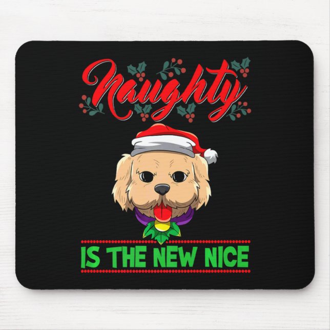 Naughty Is The New Nice Christmas Santa Xmas Premi Mouse Mat (Front)