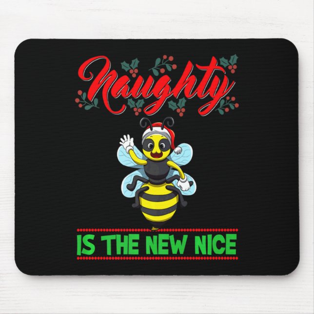 Naughty Is The New Nice Christmas Santa Xmas Premi Mouse Mat (Front)