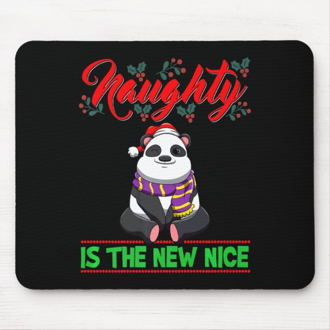 Naughty Is The New Nice Christmas Santa Xmas Premi Mouse Mat (Front)