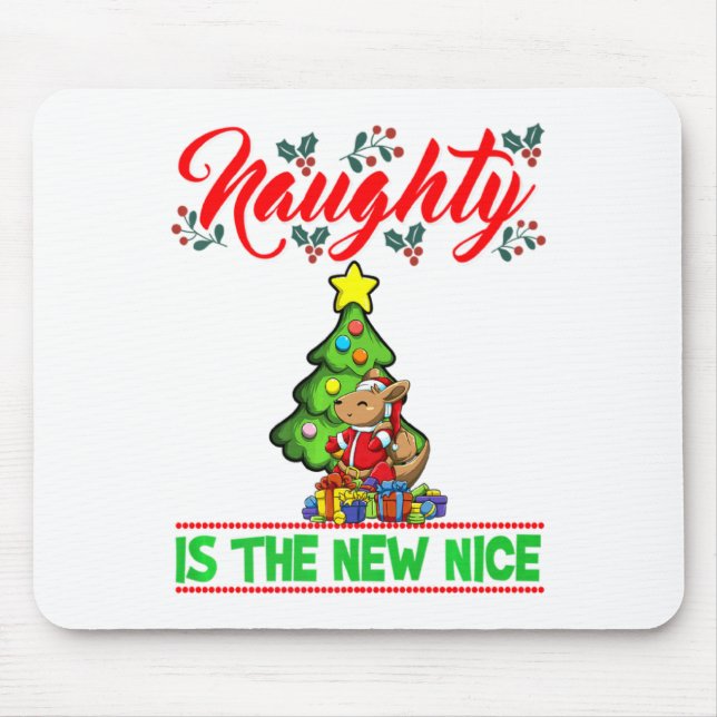 Naughty Is The New Nice Christmas Santa Xmas Premi Mouse Mat (Front)