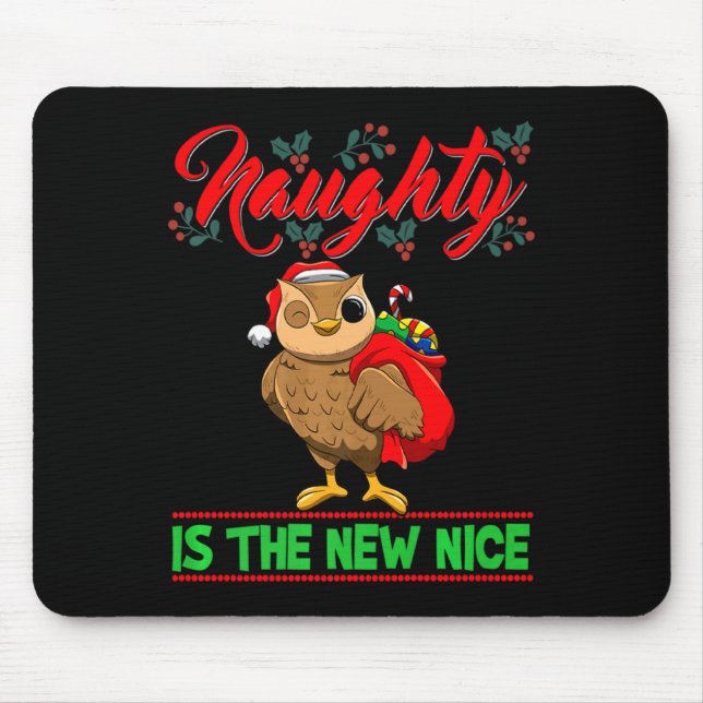 Naughty Is The New Nice Christmas Santa Xmas Premi Mouse Mat (Front)