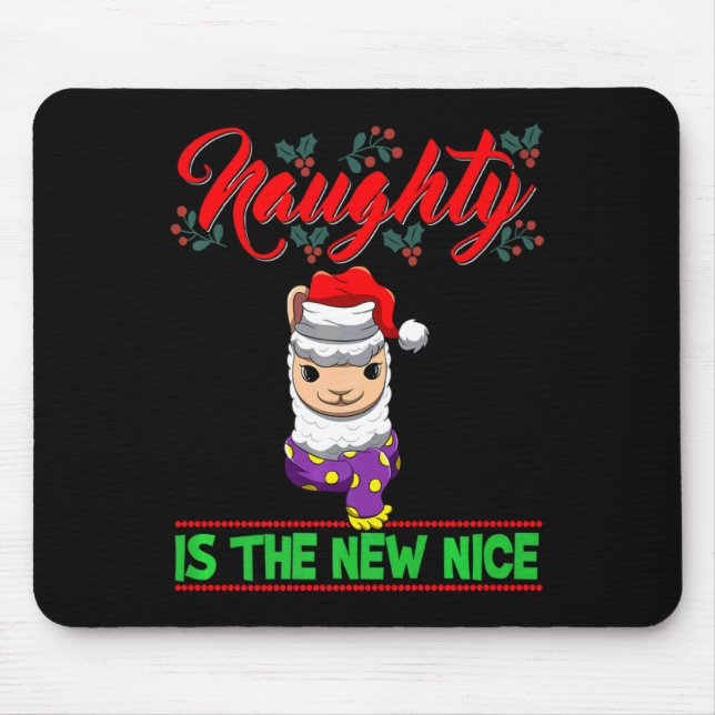 Naughty Is The New Nice Christmas Santa Xmas Premi Mouse Mat (Front)