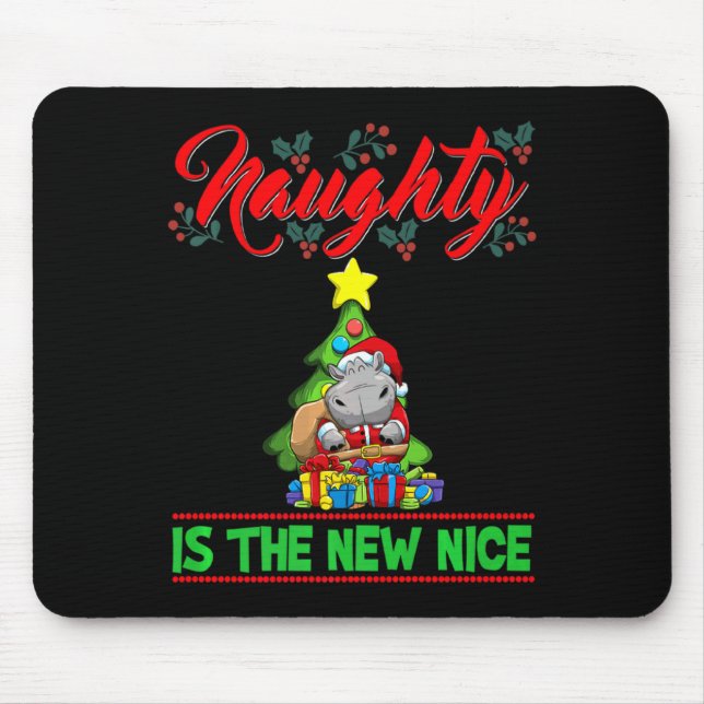 Naughty Is The New Nice Christmas Santa Xmas Premi Mouse Mat (Front)