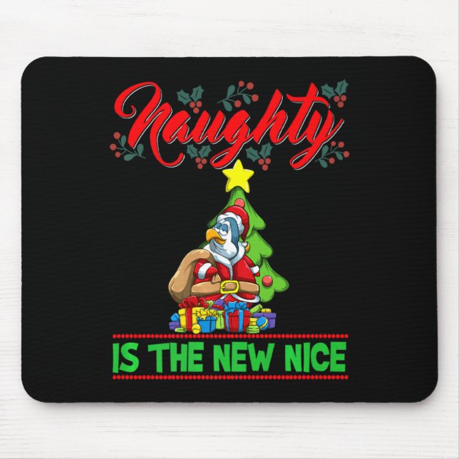 Naughty Is The New Nice Christmas Santa Xmas Premi Mouse Mat (Front)