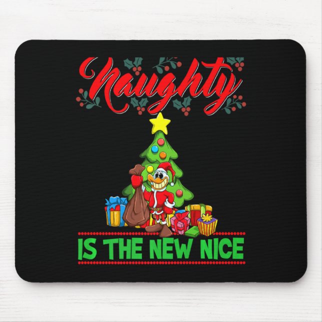Naughty Is The New Nice Christmas Santa Xmas Premi Mouse Mat (Front)