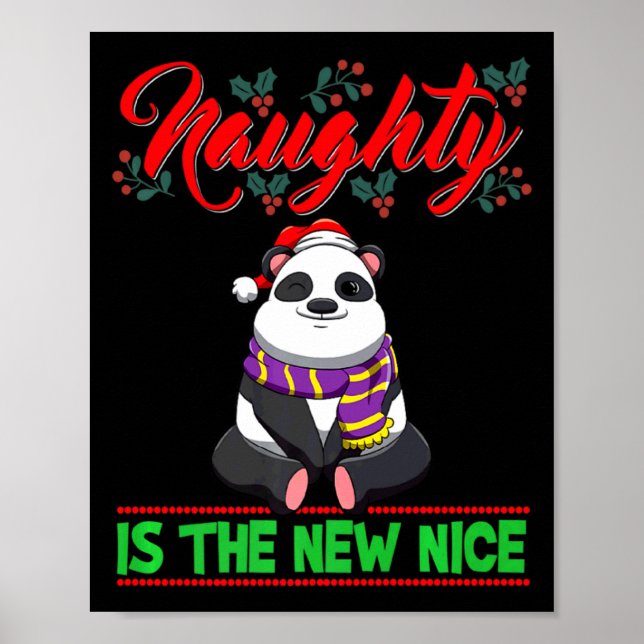 Naughty Is The New Nice Christmas Santa Xmas Premi Poster (Front)