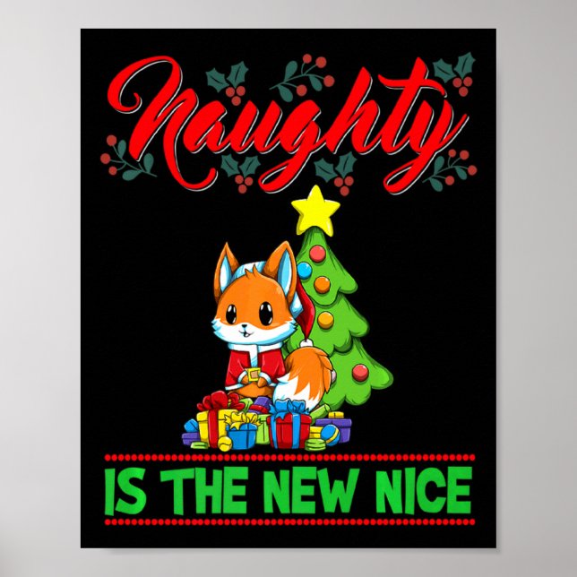 Naughty Is The New Nice Christmas Santa Xmas Premi Poster (Front)